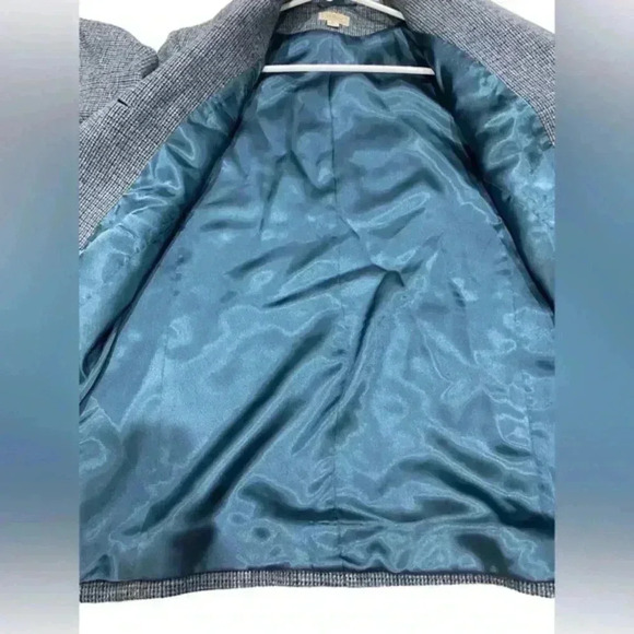 LL Bean Womens Sz 6P Tweed Wool Button Front Classic Blazer Pockets Notch Collar - Picture 9 of 10